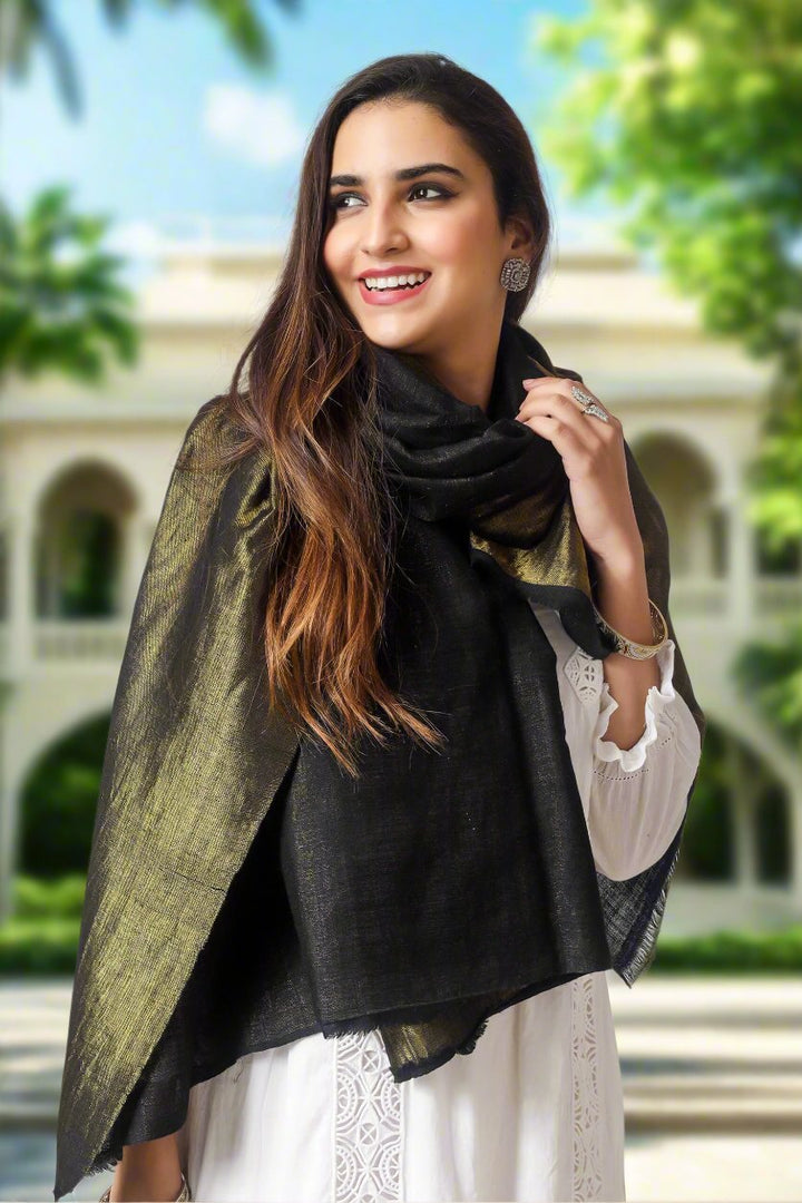 PASHMINA SHAWLS IN DELHI - Zari golden and black pashmina reversible shawl
| pashmina shawls online | authentic Kashmiri pashmina shawl online | pure pashmina shawl online | original GI certified pashmina shawl online | luxury men's pashmina shawl online from Kashmir | where to buy online pure pashmina in India
| GI Tag Certified - Government-verified authentic Kashmiri Pashmina
| G20 Official Partner - Selected by India for G20 Summit gifting
| Handicraft Registered - Official recognition of traditional craftsmanship
| Certificate of Authenticity - Every purchase includes GI certification PASHMINA SHAWLS IN DELHI - Zari golden and black pashmina reversible shawl
| pashmina shawls online | authentic Kashmiri pashmina shawl online | pure pashmina shawl online | original GI certified pashmina shawl online | luxury men's pashmina shawl online from Kashmir | where to buy online pure pashmina in India
| GI Tag Certified - Government-verified authentic Kashmiri Pashmina
| G20 Official Partner - Selected by India for G20 Summit gifting
| Handicraft Registered - Official recognition of traditional craftsmanship
| Certificate of Authenticity - Every purchase includes GI certification