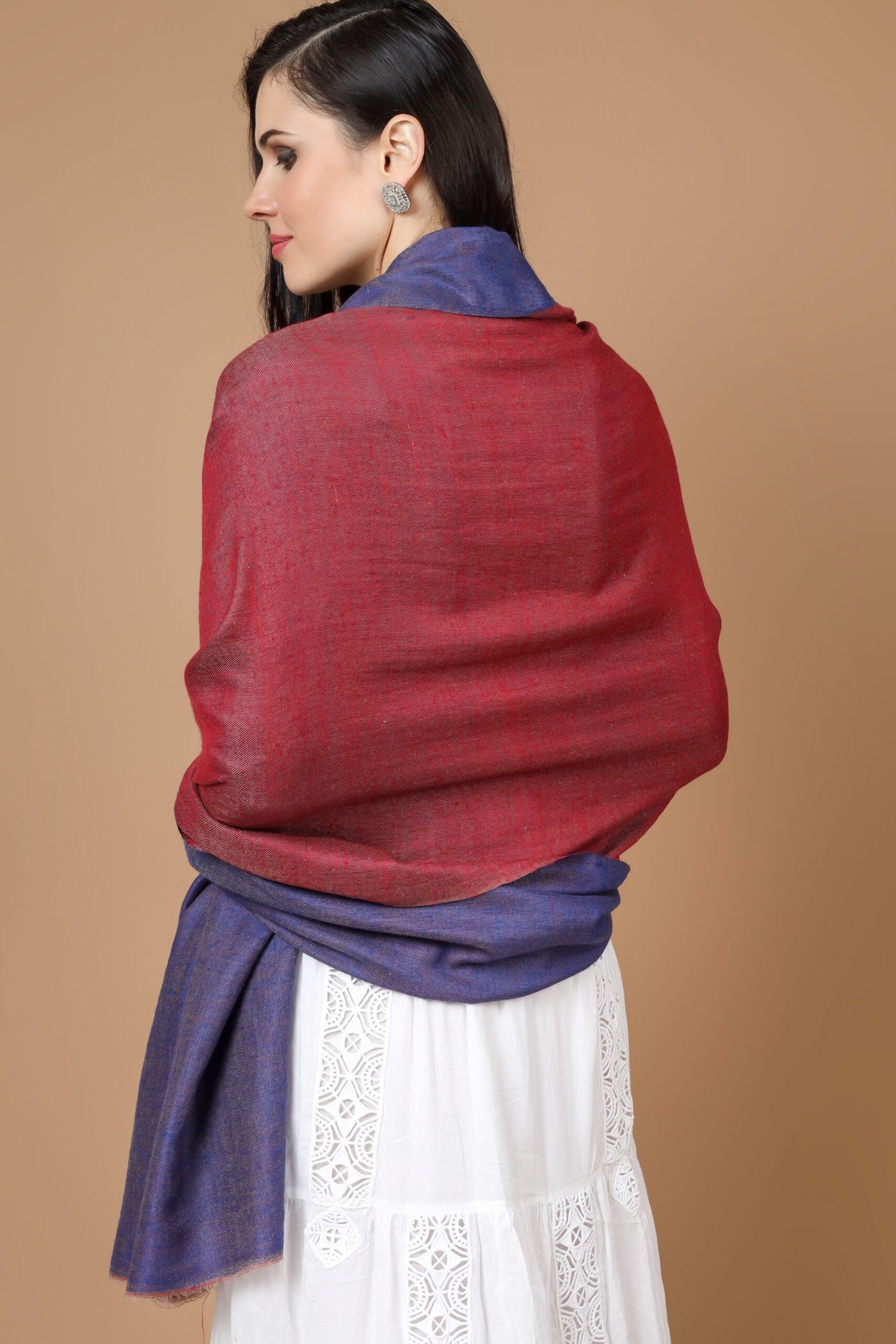 Reversible pashmina shawl