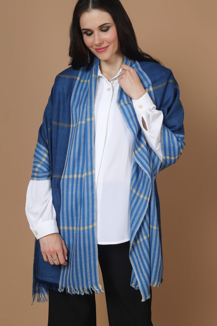 The stole is hand woven in a solid design to complement your winter outfits in the most stylish manner. It has bright blue colours, a fine texture, and a comforting warm touch of the beloved blue Pashmina. Wear the shawl to chilly casual outings or formal gatherings to project a powerful, yet feminine, atmosphere.
| pashmina shawls online | authentic Kashmiri pashmina shawl online | pure pashmina shawl online | original GI certified pashmina shawl online | luxury men's pashmina shawl online from Kashmir | where to buy online pure pashmina in India
| GI Tag Certified - Government-verified authentic Kashmiri Pashmina
| G20 Official Partner - Selected by India for G20 Summit gifting
| Handicraft Registered - Official recognition of traditional craftsmanship
| Certificate of Authenticity - Every purchase includes GI certification The stole is hand woven in a solid design to complement your winter outfits in the most stylish manner. It has bright blue colours, a fine texture, and a comforting warm touch of the beloved blue Pashmina. Wear the shawl to chilly casual outings or formal gatherings to project a powerful, yet feminine, atmosphere.
| pashmina shawls online | authentic Kashmiri pashmina shawl online | pure pashmina shawl online | original GI certified pashmina shawl online | luxury men's pashmina shawl online from Kashmir | where to buy online pure pashmina in India
| GI Tag Certified - Government-verified authentic Kashmiri Pashmina
| G20 Official Partner - Selected by India for G20 Summit gifting
| Handicraft Registered - Official recognition of traditional craftsmanship
| Certificate of Authenticity - Every purchase includes GI certification