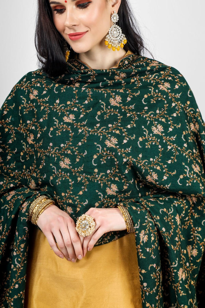 PASHMINA - Overall, the Lotus Green Pashmina Jaldaar Sozni Embroidered Shawl is a beautiful and luxurious piece that can be worn for special occasions or used as a statement piece to elevate any outfit. It also makes for a thoughtful and meaningful gift for a loved one.
| pashmina shawls online | authentic Kashmiri pashmina shawl online | pure pashmina shawl online | original GI certified pashmina shawl online | luxury men's pashmina shawl online from Kashmir | where to buy online pure pashmina in India
| GI Tag Certified - Government-verified authentic Kashmiri Pashmina
| G20 Official Partner - Selected by India for G20 Summit gifting
| Handicraft Registered - Official recognition of traditional craftsmanship
| Certificate of Authenticity - Every purchase includes GI certification PASHMINA - Overall, the Lotus Green Pashmina Jaldaar Sozni Embroidered Shawl is a beautiful and luxurious piece that can be worn for special occasions or used as a statement piece to elevate any outfit. It also makes for a thoughtful and meaningful gift for a loved one.
| pashmina shawls online | authentic Kashmiri pashmina shawl online | pure pashmina shawl online | original GI certified pashmina shawl online | luxury men's pashmina shawl online from Kashmir | where to buy online pure pashmina in India
| GI Tag Certified - Government-verified authentic Kashmiri Pashmina
| G20 Official Partner - Selected by India for G20 Summit gifting
| Handicraft Registered - Official recognition of traditional craftsmanship
| Certificate of Authenticity - Every purchase includes GI certification