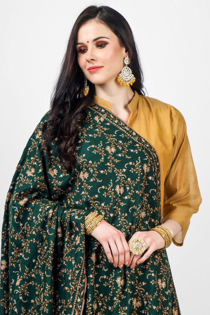KUWAIT - Overall, the Lotus Green Pashmina Jaldaar Sozni Embroidered Shawl is a beautiful and luxurious piece that can be worn for special occasions or used as a statement piece to elevate any outfit. It also makes for a thoughtful and meaningful gift for a loved one.
| pashmina shawls online | authentic Kashmiri pashmina shawl online | pure pashmina shawl online | original GI certified pashmina shawl online | luxury men's pashmina shawl online from Kashmir | where to buy online pure pashmina in India
| GI Tag Certified - Government-verified authentic Kashmiri Pashmina
| G20 Official Partner - Selected by India for G20 Summit gifting
| Handicraft Registered - Official recognition of traditional craftsmanship
| Certificate of Authenticity - Every purchase includes GI certification KUWAIT - Overall, the Lotus Green Pashmina Jaldaar Sozni Embroidered Shawl is a beautiful and luxurious piece that can be worn for special occasions or used as a statement piece to elevate any outfit. It also makes for a thoughtful and meaningful gift for a loved one.
| pashmina shawls online | authentic Kashmiri pashmina shawl online | pure pashmina shawl online | original GI certified pashmina shawl online | luxury men's pashmina shawl online from Kashmir | where to buy online pure pashmina in India
| GI Tag Certified - Government-verified authentic Kashmiri Pashmina
| G20 Official Partner - Selected by India for G20 Summit gifting
| Handicraft Registered - Official recognition of traditional craftsmanship
| Certificate of Authenticity - Every purchase includes GI certification