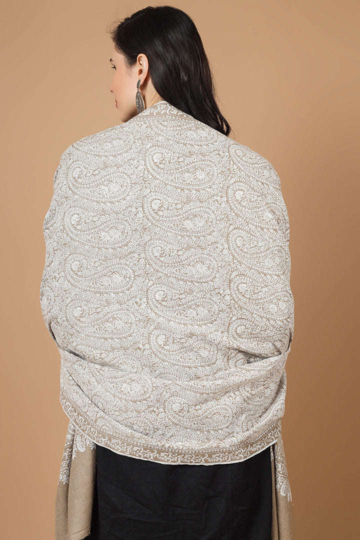 the garment of praise, a versatile piece of art with alluring Sozni embroidery. This natural (khudrang) Pure Pashmina Shawl with white Sozni Jama Hand-Embroidery
| pashmina shawls online | authentic Kashmiri pashmina shawl online | pure pashmina shawl online | original GI certified pashmina shawl online | luxury men's pashmina shawl online from Kashmir | where to buy online pure pashmina in India
| GI Tag Certified - Government-verified authentic Kashmiri Pashmina
| G20 Official Partner - Selected by India for G20 Summit gifting
| Handicraft Registered - Official recognition of traditional craftsmanship
| Certificate of Authenticity - Every purchase includes GI certification the garment of praise, a versatile piece of art with alluring Sozni embroidery. This natural (khudrang) Pure Pashmina Shawl with white Sozni Jama Hand-Embroidery
| pashmina shawls online | authentic Kashmiri pashmina shawl online | pure pashmina shawl online | original GI certified pashmina shawl online | luxury men's pashmina shawl online from Kashmir | where to buy online pure pashmina in India
| GI Tag Certified - Government-verified authentic Kashmiri Pashmina
| G20 Official Partner - Selected by India for G20 Summit gifting
| Handicraft Registered - Official recognition of traditional craftsmanship
| Certificate of Authenticity - Every purchase includes GI certification