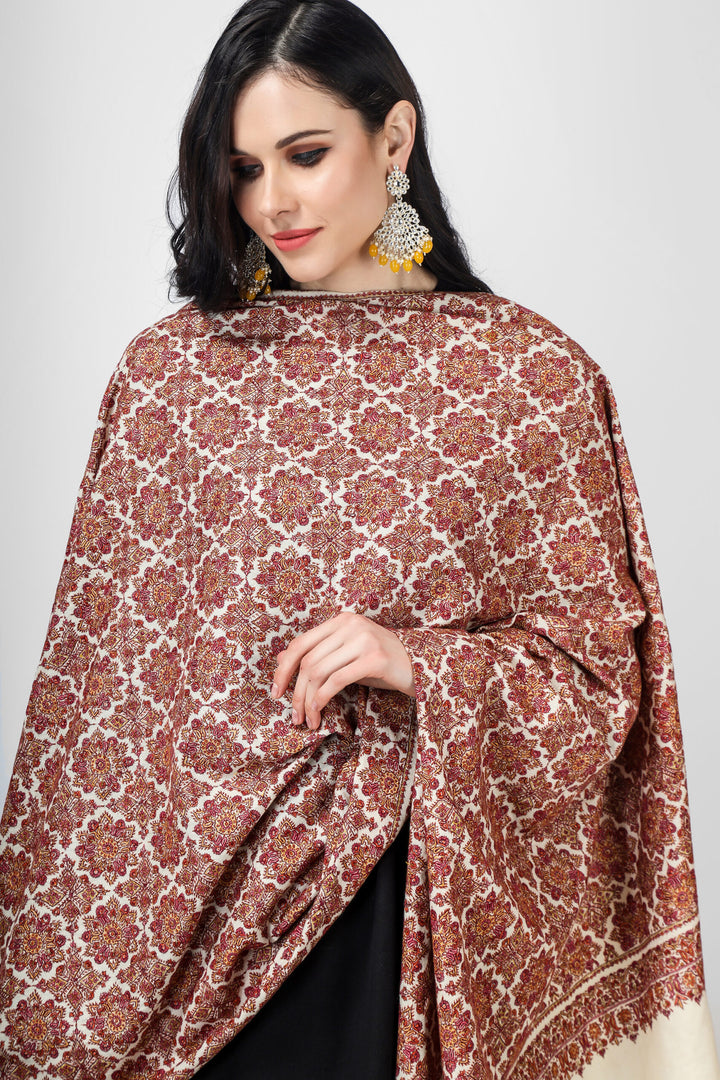 This White Pure Pashmina Shawl with Sozni Jama Hand-Embroidery will embrace your beauty in every way, as Kashmiri shawls are highly praised for their beauty.
    
      | pashmina shawls online | authentic Kashmiri pashmina shawl online | pure pashmina shawl online | original GI certified pashmina shawl online | luxury men’s pashmina shawl online from Kashmir | where to buy online pure pashmina in India
    
    | GI Tag Certified - Government-verified authentic Kashmiri Pashmina
    | G20 Official Partner - Selected by India for G20 Summit gifting
    | Handicraft Registered - Official recognition of traditional craftsmanship
    | Certificate of Authenticity - Every purchase includes GI certification
      This White Pure Pashmina Shawl with Sozni Jama Hand-Embroidery will embrace your beauty in every way, as Kashmiri shawls are highly praised for their beauty.
    
      | pashmina shawls online | authentic Kashmiri pashmina shawl online | pure pashmina shawl online | original GI certified pashmina shawl online | luxury men’s pashmina shawl online from Kashmir | where to buy online pure pashmina in India
    
    | GI Tag Certified - Government-verified authentic Kashmiri Pashmina
    | G20 Official Partner - Selected by India for G20 Summit gifting
    | Handicraft Registered - Official recognition of traditional craftsmanship
    | Certificate of Authenticity - Every purchase includes GI certification