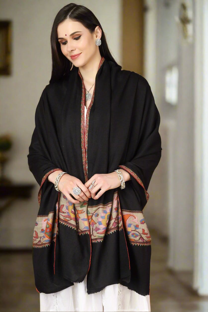 "KANI SHAWL - Black Kani Crafted in Flower Designs on the Pallas in All the Ravishing Colors of Nature is a Treasure Available Online at - CANADA - BRAZIL - GERMANY - SINGAPORE - NORWAY - INDIA - UK - AUSTRALIA - FRANCE - ITALY."
| pashmina shawls online | authentic Kashmiri pashmina shawl online | pure pashmina shawl online | original GI certified pashmina shawl online | luxury men's pashmina shawl online from Kashmir | where to buy online pure pashmina in India
| GI Tag Certified - Government-verified authentic Kashmiri Pashmina
| G20 Official Partner - Selected by India for G20 Summit gifting
| Handicraft Registered - Official recognition of traditional craftsmanship
| Certificate of Authenticity - Every purchase includes GI certification "KANI SHAWL - Black Kani Crafted in Flower Designs on the Pallas in All the Ravishing Colors of Nature is a Treasure Available Online at - CANADA - BRAZIL - GERMANY - SINGAPORE - NORWAY - INDIA - UK - AUSTRALIA - FRANCE - ITALY."
| pashmina shawls online | authentic Kashmiri pashmina shawl online | pure pashmina shawl online | original GI certified pashmina shawl online | luxury men's pashmina shawl online from Kashmir | where to buy online pure pashmina in India
| GI Tag Certified - Government-verified authentic Kashmiri Pashmina
| G20 Official Partner - Selected by India for G20 Summit gifting
| Handicraft Registered - Official recognition of traditional craftsmanship
| Certificate of Authenticity - Every purchase includes GI certification
