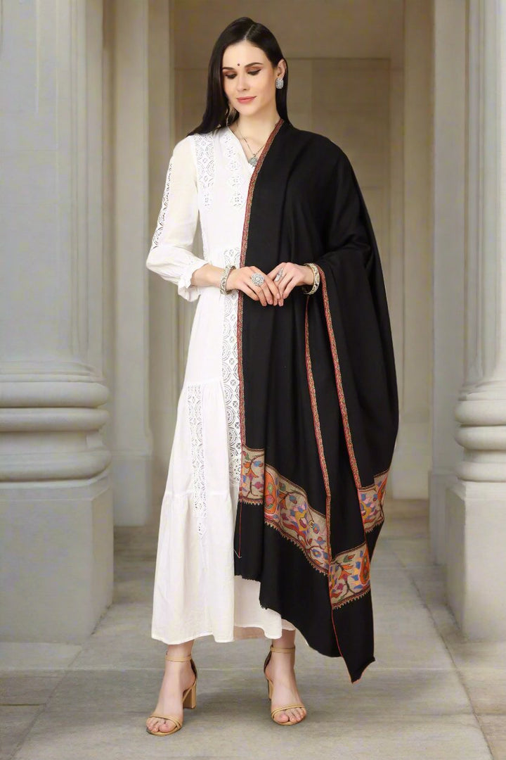 "KANI SHAWL - Black Kani Crafted in Flower Designs on the Pallas in All the Ravishing Colors of Nature is a Treasure Available Online at - CANADA - BRAZIL - GERMANY - SINGAPORE - NORWAY - INDIA - UK - AUSTRALIA - FRANCE - ITALY."
| pashmina shawls online | authentic Kashmiri pashmina shawl online | pure pashmina shawl online | original GI certified pashmina shawl online | luxury men's pashmina shawl online from Kashmir | where to buy online pure pashmina in India
| GI Tag Certified - Government-verified authentic Kashmiri Pashmina
| G20 Official Partner - Selected by India for G20 Summit gifting
| Handicraft Registered - Official recognition of traditional craftsmanship
| Certificate of Authenticity - Every purchase includes GI certification "KANI SHAWL - Black Kani Crafted in Flower Designs on the Pallas in All the Ravishing Colors of Nature is a Treasure Available Online at - CANADA - BRAZIL - GERMANY - SINGAPORE - NORWAY - INDIA - UK - AUSTRALIA - FRANCE - ITALY."
| pashmina shawls online | authentic Kashmiri pashmina shawl online | pure pashmina shawl online | original GI certified pashmina shawl online | luxury men's pashmina shawl online from Kashmir | where to buy online pure pashmina in India
| GI Tag Certified - Government-verified authentic Kashmiri Pashmina
| G20 Official Partner - Selected by India for G20 Summit gifting
| Handicraft Registered - Official recognition of traditional craftsmanship
| Certificate of Authenticity - Every purchase includes GI certification