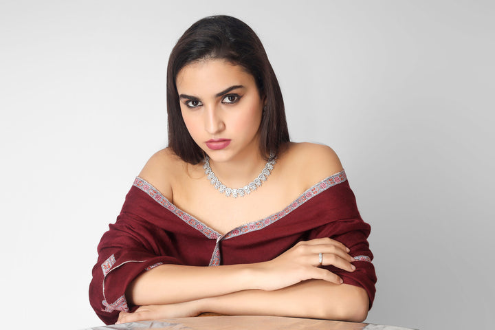 Dark Maroon Pashmina Hashidaar Sozni Shawl
| pashmina shawls online | authentic Kashmiri pashmina shawl online | pure pashmina shawl online | original GI certified pashmina shawl online | luxury men's pashmina shawl online from Kashmir | where to buy online pure pashmina in India
| GI Tag Certified - Government-verified authentic Kashmiri Pashmina
| G20 Official Partner - Selected by India for G20 Summit gifting
| Handicraft Registered - Official recognition of traditional craftsmanship
| Certificate of Authenticity - Every purchase includes GI certification Dark Maroon Pashmina Hashidaar Sozni Shawl
| pashmina shawls online | authentic Kashmiri pashmina shawl online | pure pashmina shawl online | original GI certified pashmina shawl online | luxury men's pashmina shawl online from Kashmir | where to buy online pure pashmina in India
| GI Tag Certified - Government-verified authentic Kashmiri Pashmina
| G20 Official Partner - Selected by India for G20 Summit gifting
| Handicraft Registered - Official recognition of traditional craftsmanship
| Certificate of Authenticity - Every purchase includes GI certification