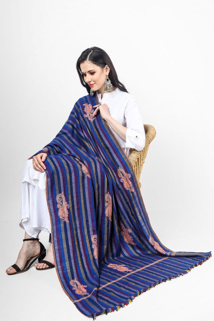 Blue Pashmina striped large bootidaar shawl
| pashmina shawls online | authentic Kashmiri pashmina shawl online | pure pashmina shawl online | original GI certified pashmina shawl online | luxury men's pashmina shawl online from Kashmir | where to buy online pure pashmina in India
| GI Tag Certified - Government-verified authentic Kashmiri Pashmina
| G20 Official Partner - Selected by India for G20 Summit gifting
| Handicraft Registered - Official recognition of traditional craftsmanship
| Certificate of Authenticity - Every purchase includes GI certification Blue Pashmina striped large bootidaar shawl
| pashmina shawls online | authentic Kashmiri pashmina shawl online | pure pashmina shawl online | original GI certified pashmina shawl online | luxury men's pashmina shawl online from Kashmir | where to buy online pure pashmina in India
| GI Tag Certified - Government-verified authentic Kashmiri Pashmina
| G20 Official Partner - Selected by India for G20 Summit gifting
| Handicraft Registered - Official recognition of traditional craftsmanship
| Certificate of Authenticity - Every purchase includes GI certification