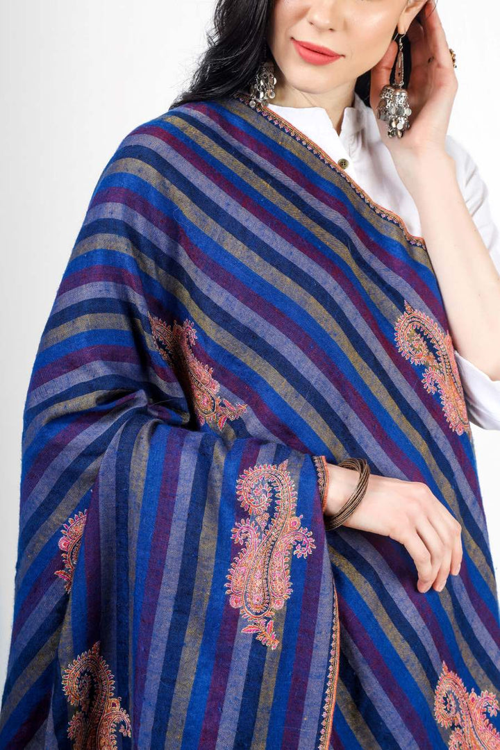 Blue Pashmina striped large bootidaar shawl
| pashmina shawls online | authentic Kashmiri pashmina shawl online | pure pashmina shawl online | original GI certified pashmina shawl online | luxury men's pashmina shawl online from Kashmir | where to buy online pure pashmina in India
| GI Tag Certified - Government-verified authentic Kashmiri Pashmina
| G20 Official Partner - Selected by India for G20 Summit gifting
| Handicraft Registered - Official recognition of traditional craftsmanship
| Certificate of Authenticity - Every purchase includes GI certification Blue Pashmina striped large bootidaar shawl
| pashmina shawls online | authentic Kashmiri pashmina shawl online | pure pashmina shawl online | original GI certified pashmina shawl online | luxury men's pashmina shawl online from Kashmir | where to buy online pure pashmina in India
| GI Tag Certified - Government-verified authentic Kashmiri Pashmina
| G20 Official Partner - Selected by India for G20 Summit gifting
| Handicraft Registered - Official recognition of traditional craftsmanship
| Certificate of Authenticity - Every purchase includes GI certification