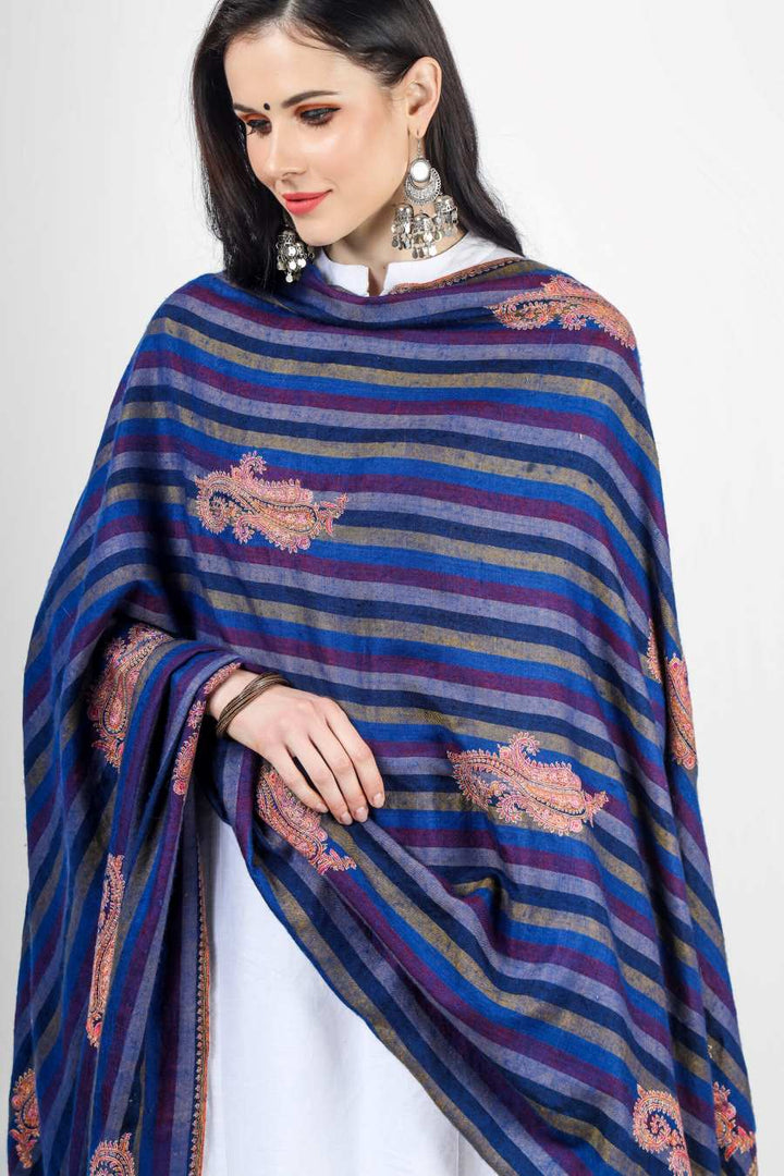 Blue Pashmina striped large bootidaar shawl
| pashmina shawls online | authentic Kashmiri pashmina shawl online | pure pashmina shawl online | original GI certified pashmina shawl online | luxury men's pashmina shawl online from Kashmir | where to buy online pure pashmina in India
| GI Tag Certified - Government-verified authentic Kashmiri Pashmina
| G20 Official Partner - Selected by India for G20 Summit gifting
| Handicraft Registered - Official recognition of traditional craftsmanship
| Certificate of Authenticity - Every purchase includes GI certification Blue Pashmina striped large bootidaar shawl
| pashmina shawls online | authentic Kashmiri pashmina shawl online | pure pashmina shawl online | original GI certified pashmina shawl online | luxury men's pashmina shawl online from Kashmir | where to buy online pure pashmina in India
| GI Tag Certified - Government-verified authentic Kashmiri Pashmina
| G20 Official Partner - Selected by India for G20 Summit gifting
| Handicraft Registered - Official recognition of traditional craftsmanship
| Certificate of Authenticity - Every purchase includes GI certification