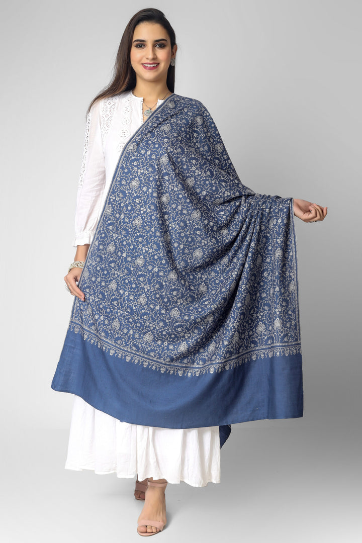 This gorgeous Light Purple Blue Pashmina Shawl, which has the renowned Sozni Embroidery in an intricate Jaldaar pattern, is the result of passion and dedication. 
    
      | pashmina shawls online | authentic Kashmiri pashmina shawl online | pure pashmina shawl online | original GI certified pashmina shawl online | luxury men’s pashmina shawl online from Kashmir | where to buy online pure pashmina in India
    
    | GI Tag Certified - Government-verified authentic Kashmiri Pashmina
    | G20 Official Partner - Selected by India for G20 Summit gifting
    | Handicraft Registered - Official recognition of traditional craftsmanship
    | Certificate of Authenticity - Every purchase includes GI certification
       This gorgeous Light Purple Blue Pashmina Shawl, which has the renowned Sozni Embroidery in an intricate Jaldaar pattern, is the result of passion and dedication. 
    
      | pashmina shawls online | authentic Kashmiri pashmina shawl online | pure pashmina shawl online | original GI certified pashmina shawl online | luxury men’s pashmina shawl online from Kashmir | where to buy online pure pashmina in India
    
    | GI Tag Certified - Government-verified authentic Kashmiri Pashmina
    | G20 Official Partner - Selected by India for G20 Summit gifting
    | Handicraft Registered - Official recognition of traditional craftsmanship
    | Certificate of Authenticity - Every purchase includes GI certification