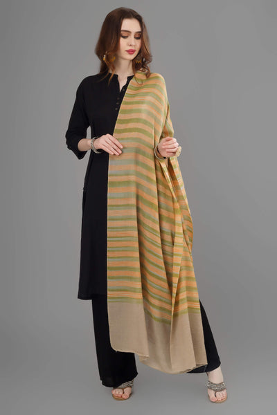 Designer multiple color stripes shawl