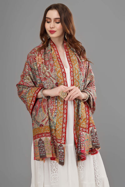 Pashmina Kalamkari shawls are a traditional and exquisite form of Indian textile art that has been around for centuries.known as special pashmina shawls .