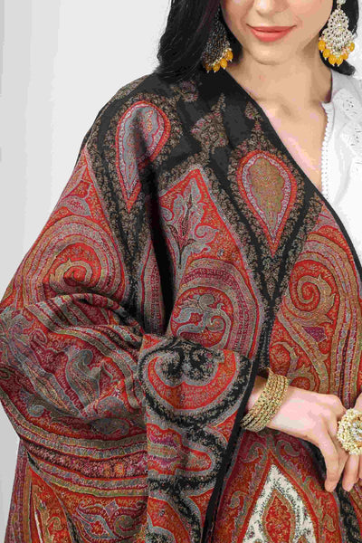 "Antique Pashmina Jamawar Shawls - Treasured through Generations as Heirlooms, Carefully Preserved over Time"