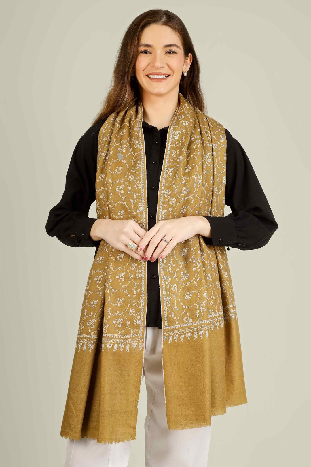 GI pashmina jaldaar shawl, it carries official certification of origin and purity, making it a trustworthy choice for buyers searching for authentic pashmina shawls online. With worldwide shipping from Kashmir to Canada, the USA