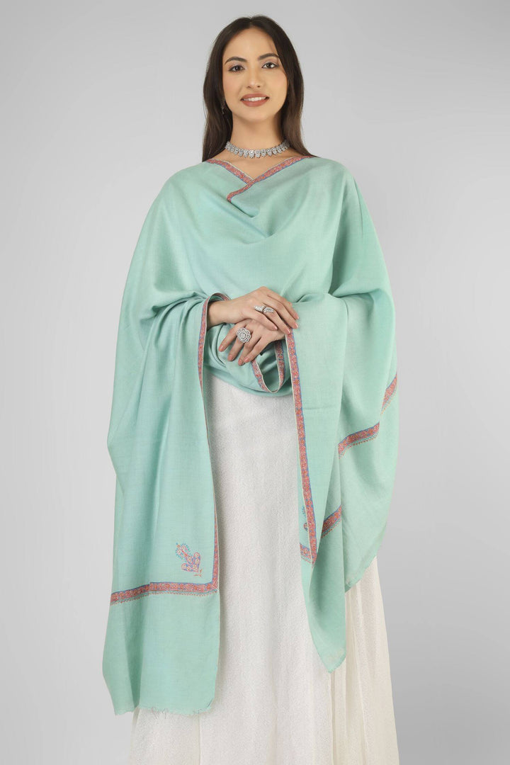 A perfect pick for admirers of pashmina shawls in Singapore, this mint green GI pashmina shawl brings export-quality Kashmiri craftsmanship
    
      | pashmina shawls online | authentic Kashmiri pashmina shawl online | pure pashmina shawl online | original GI certified pashmina shawl online | luxury men's pashmina shawl online from Kashmir | where to buy online pure pashmina in India
    
    | GI Tag Certified - Government-verified authentic Kashmiri Pashmina
    | G20 Official Partner - Selected by India for G20 Summit gifting
    | Handicraft Registered - Official recognition of traditional craftsmanship
    | Certificate of Authenticity - Every purchase includes GI certification