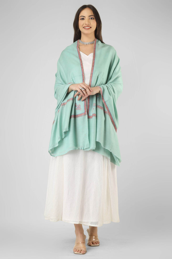 A perfect pick for admirers of pashmina shawls in Singapore, this mint green GI pashmina shawl brings export-quality Kashmiri craftsmanship
    
      | pashmina shawls online | authentic Kashmiri pashmina shawl online | pure pashmina shawl online | original GI certified pashmina shawl online | luxury men's pashmina shawl online from Kashmir | where to buy online pure pashmina in India
    
    | GI Tag Certified - Government-verified authentic Kashmiri Pashmina
    | G20 Official Partner - Selected by India for G20 Summit gifting
    | Handicraft Registered - Official recognition of traditional craftsmanship
    | Certificate of Authenticity - Every purchase includes GI certification