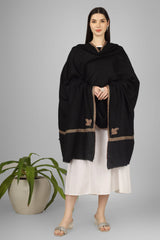 Black Inthya Pashmina Hashidaar Shawl