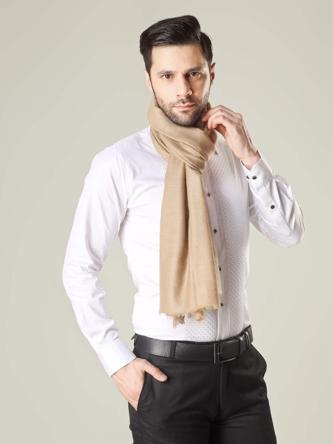 Brown Pure Pashmina Joseph Men’s Stole