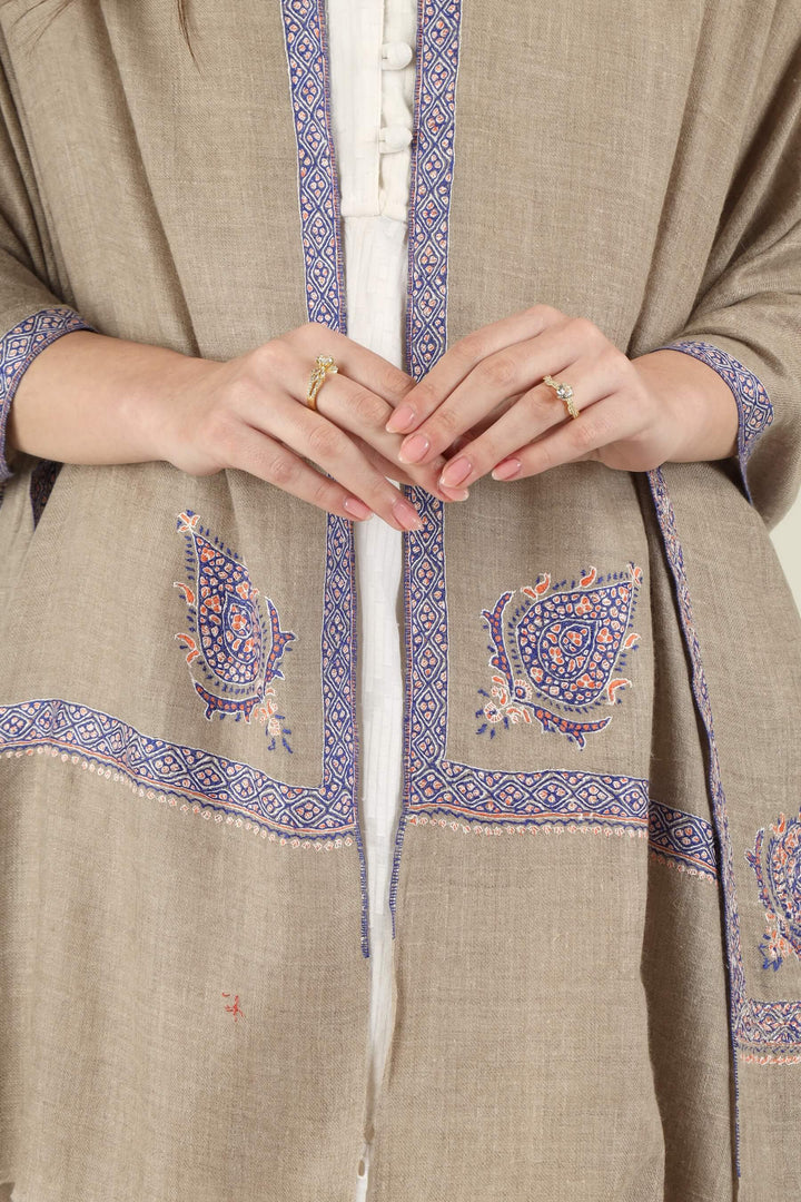 Mehak natural GI Pashmina Hashidaar embroidered stole - view 3
    
      | pashmina shawls online | authentic Kashmiri pashmina shawl online | pure pashmina shawl online | original GI certified pashmina shawl online | luxury men's pashmina shawl online from Kashmir | where to buy online pure pashmina in India
    
    | GI Tag Certified - Government-verified authentic Kashmiri Pashmina
    | G20 Official Partner - Selected by India for G20 Summit gifting
    | Handicraft Registered - Official recognition of traditional craftsmanship
    | Certificate of Authenticity - Every purchase includes GI certification
