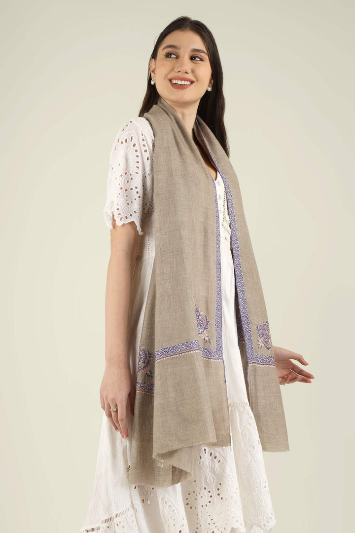 Mehak natural GI Pashmina Hashidaar embroidered stole - view 7
    
      | pashmina shawls online | authentic Kashmiri pashmina shawl online | pure pashmina shawl online | original GI certified pashmina shawl online | luxury men's pashmina shawl online from Kashmir | where to buy online pure pashmina in India
    
    | GI Tag Certified - Government-verified authentic Kashmiri Pashmina
    | G20 Official Partner - Selected by India for G20 Summit gifting
    | Handicraft Registered - Official recognition of traditional craftsmanship
    | Certificate of Authenticity - Every purchase includes GI certification