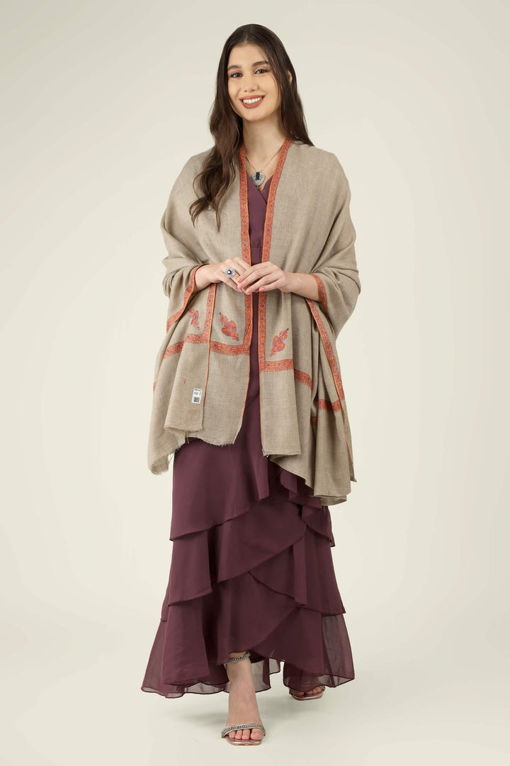 Deema natural Khudrang GI Pashmina Hashidaar embroidered shawl - view 3
    
      | pashmina shawls online | authentic Kashmiri pashmina shawl online | pure pashmina shawl online | original GI certified pashmina shawl online | luxury men's pashmina shawl online from Kashmir | where to buy online pure pashmina in India
    
    | GI Tag Certified - Government-verified authentic Kashmiri Pashmina
    | G20 Official Partner - Selected by India for G20 Summit gifting
    | Handicraft Registered - Official recognition of traditional craftsmanship
    | Certificate of Authenticity - Every purchase includes GI certification