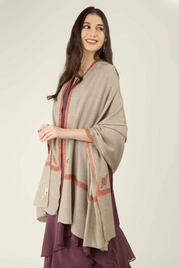 Deema natural Khudrang GI Pashmina Hashidaar embroidered shawl - view 4
    
      | pashmina shawls online | authentic Kashmiri pashmina shawl online | pure pashmina shawl online | original GI certified pashmina shawl online | luxury men's pashmina shawl online from Kashmir | where to buy online pure pashmina in India
    
    | GI Tag Certified - Government-verified authentic Kashmiri Pashmina
    | G20 Official Partner - Selected by India for G20 Summit gifting
    | Handicraft Registered - Official recognition of traditional craftsmanship
    | Certificate of Authenticity - Every purchase includes GI certification