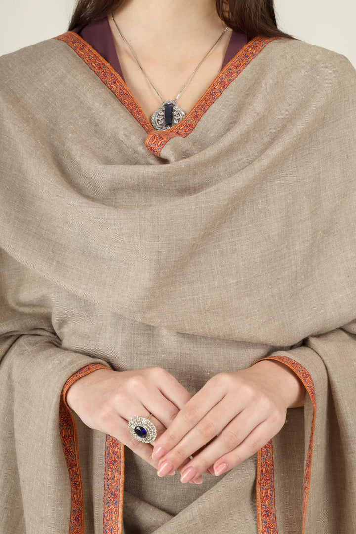 Deema natural Khudrang GI Pashmina Hashidaar embroidered shawl - view 6
    
      | pashmina shawls online | authentic Kashmiri pashmina shawl online | pure pashmina shawl online | original GI certified pashmina shawl online | luxury men's pashmina shawl online from Kashmir | where to buy online pure pashmina in India
    
    | GI Tag Certified - Government-verified authentic Kashmiri Pashmina
    | G20 Official Partner - Selected by India for G20 Summit gifting
    | Handicraft Registered - Official recognition of traditional craftsmanship
    | Certificate of Authenticity - Every purchase includes GI certification