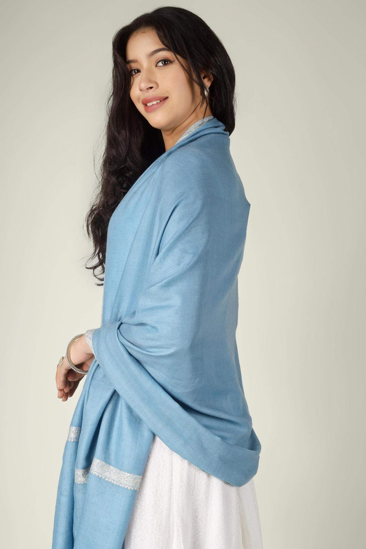 pashmina shawls online, this light blue hashidaar piece blends traditional Kashmiri craftsmanship with a clean, contemporary look that never dates
    
      | pashmina shawls online | authentic Kashmiri pashmina shawl online | pure pashmina shawl online | original GI certified pashmina shawl online | luxury men's pashmina shawl online from Kashmir | where to buy online pure pashmina in India
    
    | GI Tag Certified - Government-verified authentic Kashmiri Pashmina
    | G20 Official Partner - Selected by India for G20 Summit gifting
    | Handicraft Registered - Official recognition of traditional craftsmanship
    | Certificate of Authenticity - Every purchase includes GI certification