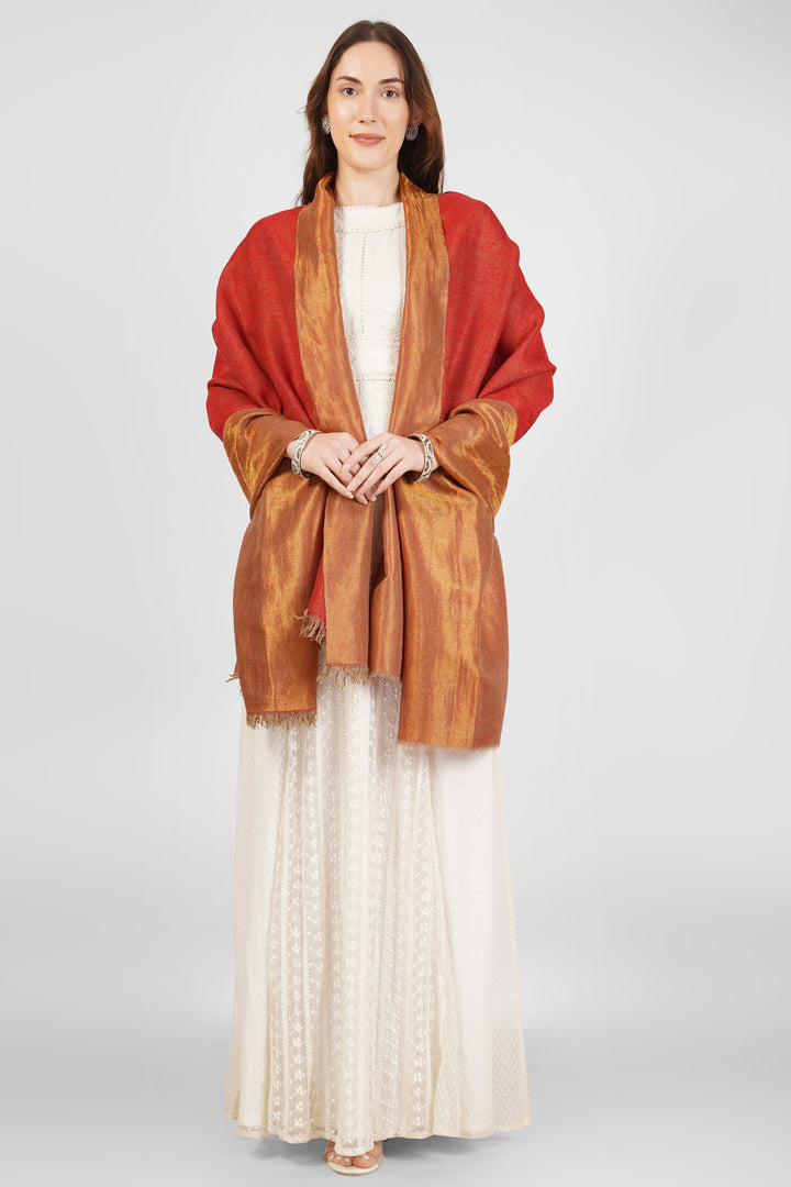Zari Golden and Red Pashmina Reversible Shawl – Vibrant Dual-Tone Luxury
Bold Sophistication: Reversible Pashmina Crafted with Gold Zari & Rich Red pashmina shawls online
    
      | pashmina shawls online | authentic Kashmiri pashmina shawl online | pure pashmina shawl online | original GI certified pashmina shawl online | luxury men's pashmina shawl online from Kashmir | where to buy online pure pashmina in India
    
    | GI Tag Certified - Government-verified authentic Kashmiri Pashmina
    | G20 Official Partner - Selected by India for G20 Summit gifting
    | Handicraft Registered - Official recognition of traditional craftsmanship
    | Certificate of Authenticity - Every purchase includes GI certification