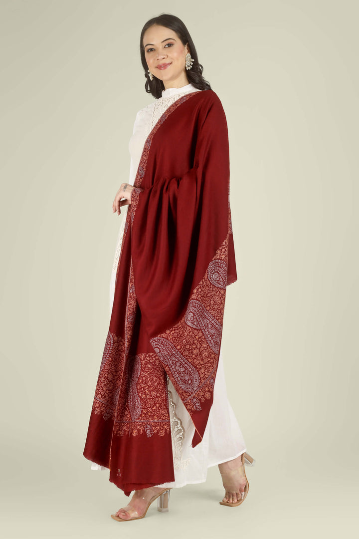 maroon -pashmina-shawl- online -kashmir-kepra
    
      | pashmina shawls online | authentic Kashmiri pashmina shawl online | pure pashmina shawl online | original GI certified pashmina shawl online | luxury men's pashmina shawl online from Kashmir | where to buy online pure pashmina in India
    
    | GI Tag Certified - Government-verified authentic Kashmiri Pashmina
    | G20 Official Partner - Selected by India for G20 Summit gifting
    | Handicraft Registered - Official recognition of traditional craftsmanship
    | Certificate of Authenticity - Every purchase includes GI certification