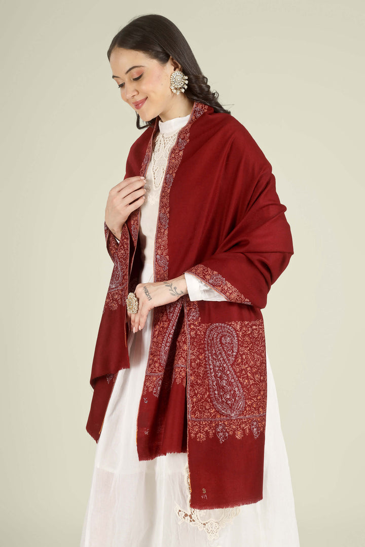 maroon -pashmina-shawl- online -kashmir-kepra
    
      | pashmina shawls online | authentic Kashmiri pashmina shawl online | pure pashmina shawl online | original GI certified pashmina shawl online | luxury men's pashmina shawl online from Kashmir | where to buy online pure pashmina in India
    
    | GI Tag Certified - Government-verified authentic Kashmiri Pashmina
    | G20 Official Partner - Selected by India for G20 Summit gifting
    | Handicraft Registered - Official recognition of traditional craftsmanship
    | Certificate of Authenticity - Every purchase includes GI certification
