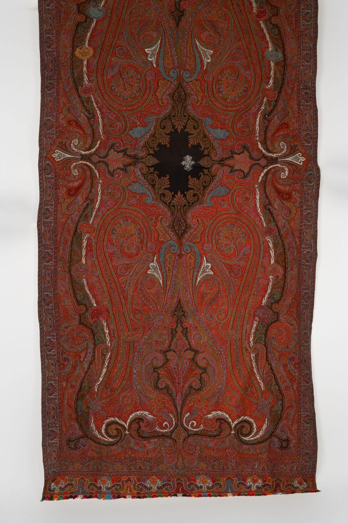 PASHMINA- PASHMINA SHAWL - antique kashmir long shawl , Vintage Kashmir Long Shawl - Full Size, Traditional Design