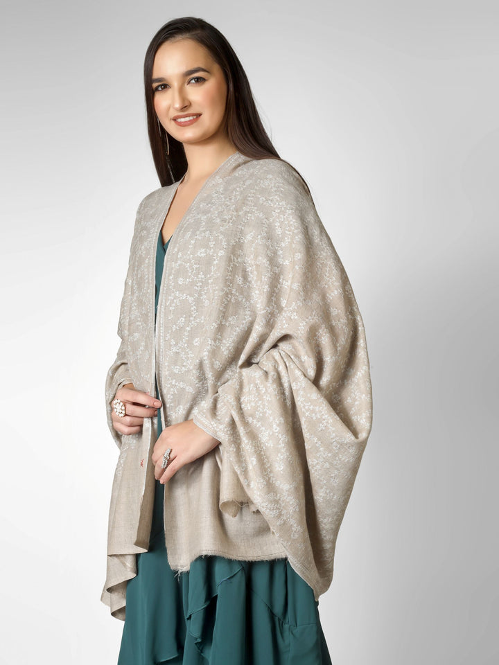 Favoured by collectors of pashmina shawls in America, this neutral GI-certified piece offers gallery-level Kashmiri craftsmanship in a versatile tone that transitions easily from day to evening
    
      | pashmina shawls online | authentic Kashmiri pashmina shawl online | pure pashmina shawl online | original GI certified pashmina shawl online | luxury men's pashmina shawl online from Kashmir | where to buy online pure pashmina in India
    
    | GI Tag Certified - Government-verified authentic Kashmiri Pashmina
    | G20 Official Partner - Selected by India for G20 Summit gifting
    | Handicraft Registered - Official recognition of traditional craftsmanship
    | Certificate of Authenticity - Every purchase includes GI certification