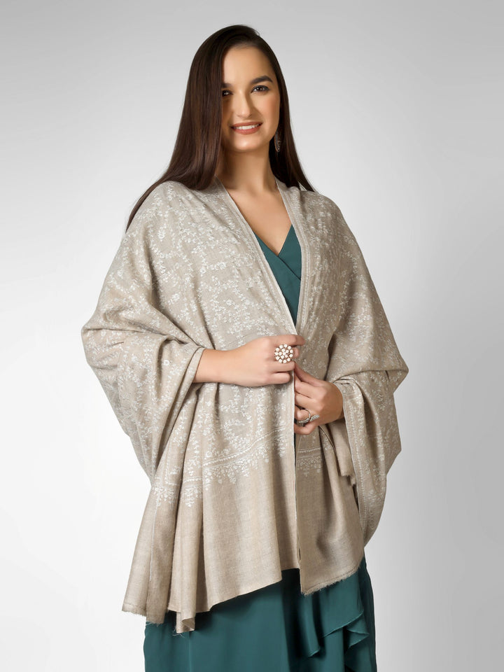 Favoured by collectors of pashmina shawls in America, this neutral GI-certified piece offers gallery-level Kashmiri craftsmanship in a versatile tone that transitions easily from day to evening
    
      | pashmina shawls online | authentic Kashmiri pashmina shawl online | pure pashmina shawl online | original GI certified pashmina shawl online | luxury men's pashmina shawl online from Kashmir | where to buy online pure pashmina in India
    
    | GI Tag Certified - Government-verified authentic Kashmiri Pashmina
    | G20 Official Partner - Selected by India for G20 Summit gifting
    | Handicraft Registered - Official recognition of traditional craftsmanship
    | Certificate of Authenticity - Every purchase includes GI certification