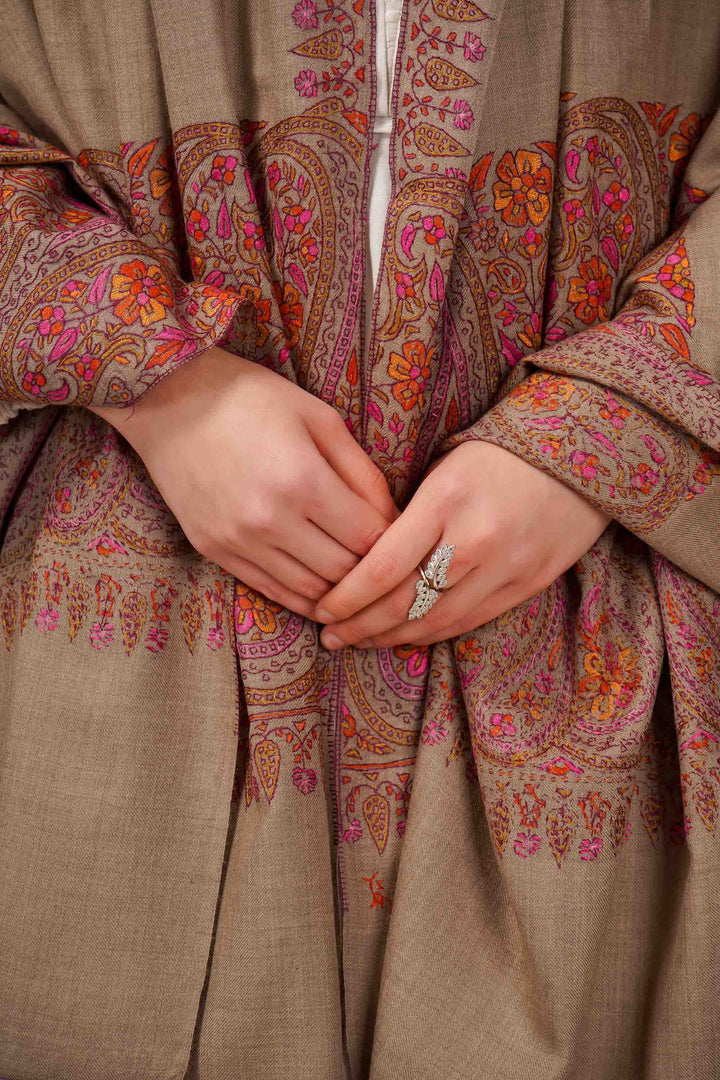 Natural Pashmina Sozni Shawls Online – Heritage Artistry in Earthy Tones
   The Pashmina Natural Paldaar Sozni Shawl is a fine example of Kashmiri handloom luxury. Woven from pure, undyed “toosh” (natural beige) pashmina, the shawl is highlighted by intricate sozni embroidery on both pallus (ends)
    
      | pashmina shawls online | authentic Kashmiri pashmina shawl online | pure pashmina shawl online | original GI certified pashmina shawl online | luxury men's pashmina shawl online from Kashmir | where to buy online pure pashmina in India
    
    | GI Tag Certified - Government-verified authentic Kashmiri Pashmina
    | G20 Official Partner - Selected by India for G20 Summit gifting
    | Handicraft Registered - Official recognition of traditional craftsmanship
    | Certificate of Authenticity - Every purchase includes GI certification