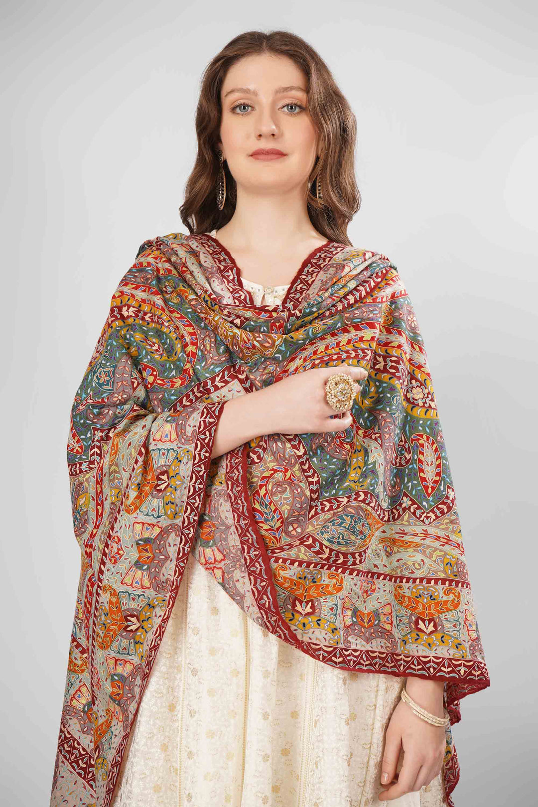 Pashmina Kalamkari Arwajaan  Shawl
