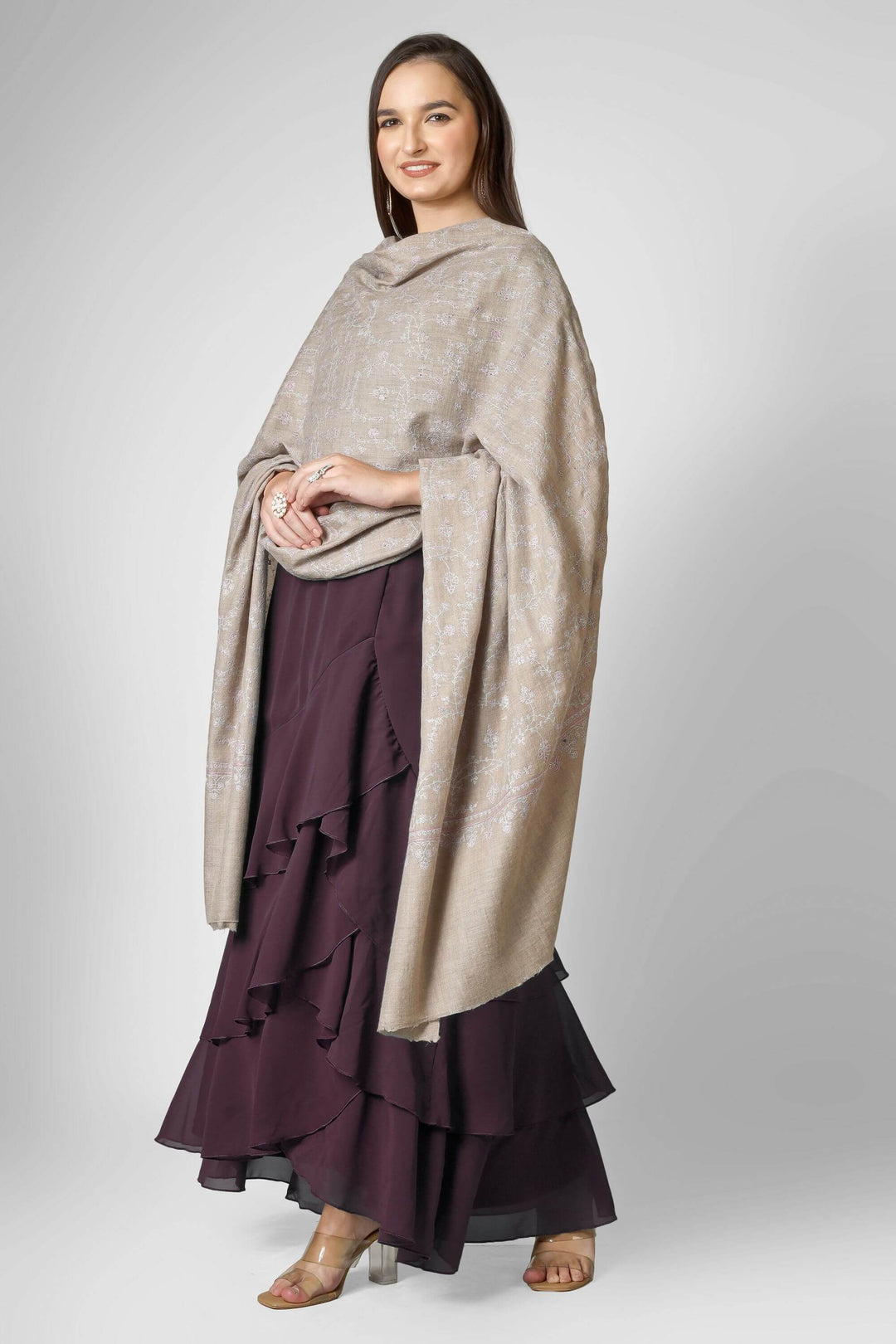 Natural Liyana GI pashmina Jaldaar Shawl