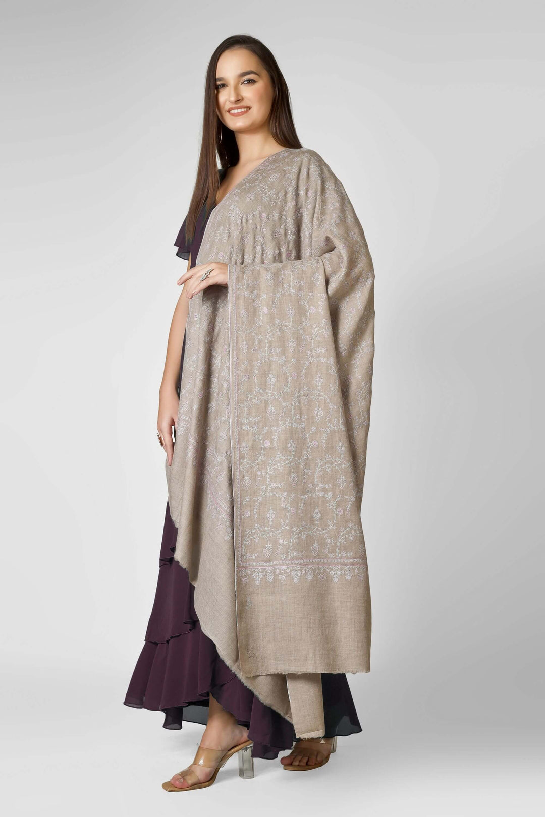 Natural Liyana GI pashmina Jaldaar Shawl