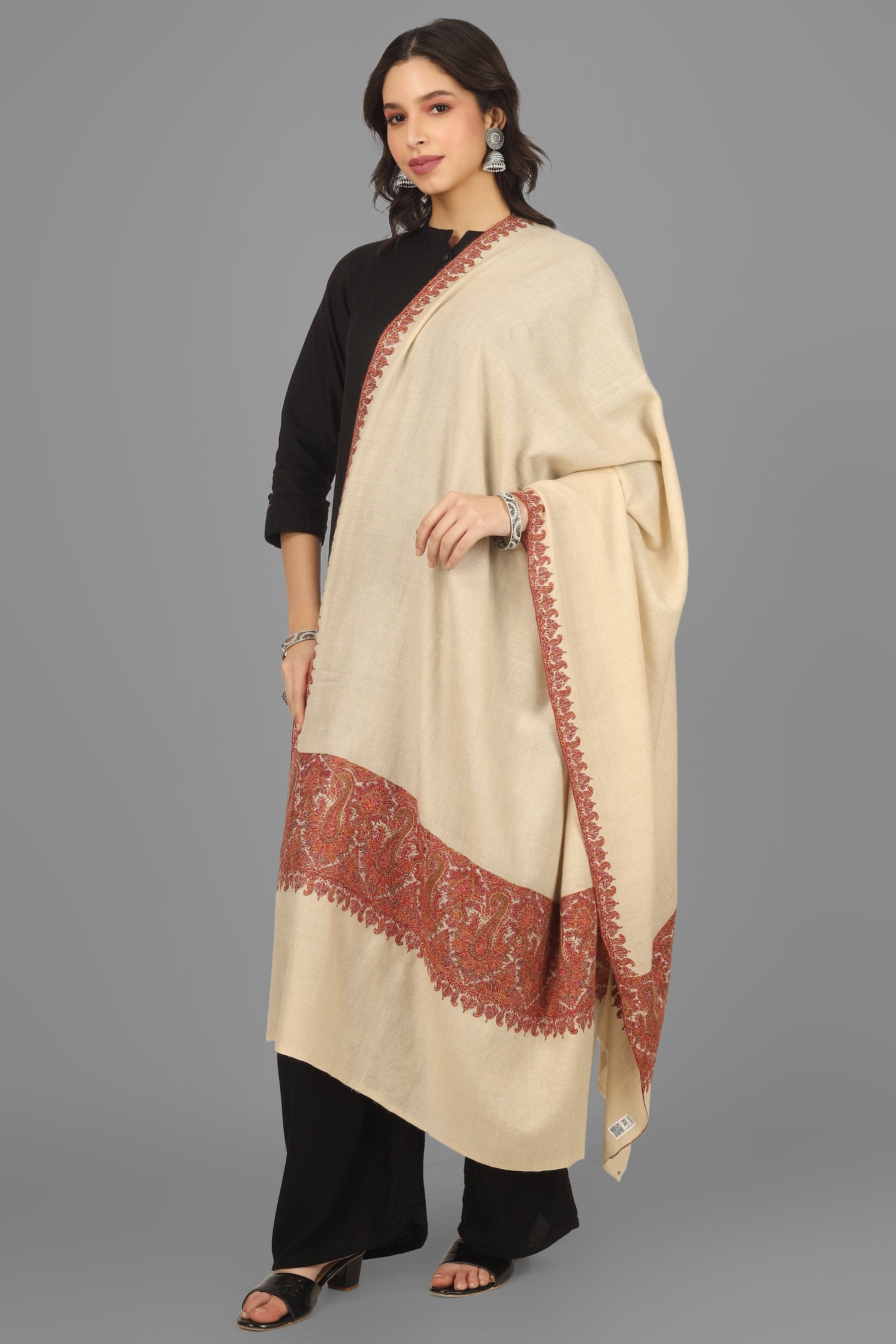 Oliverpale Pashmina Paladaar Sozni Shawl | kepra – Kepra