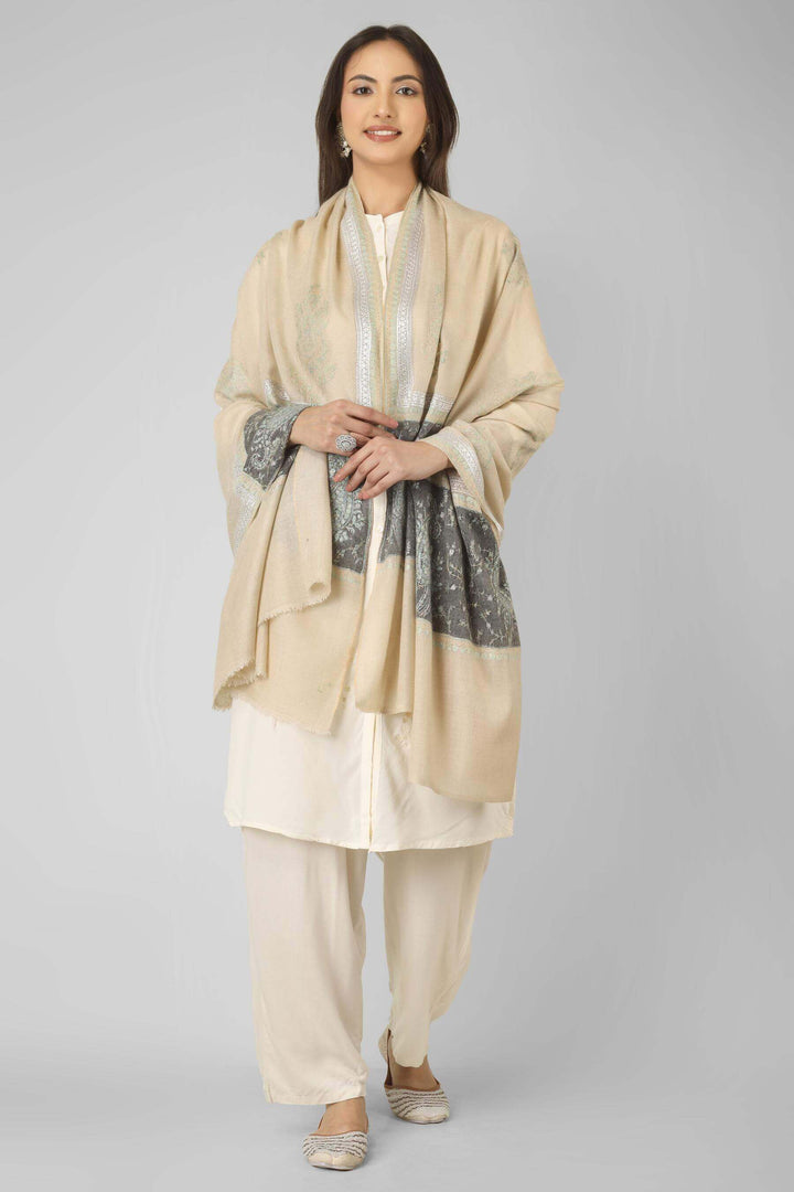 Cream Palledaar Kashmiri Pashmina Shawl
    
      | pashmina shawls online | authentic Kashmiri pashmina shawl online | pure pashmina shawl online | original GI certified pashmina shawl online | luxury men's pashmina shawl online from Kashmir | where to buy online pure pashmina in India
    
    | GI Tag Certified - Government-verified authentic Kashmiri Pashmina
    | G20 Official Partner - Selected by India for G20 Summit gifting
    | Handicraft Registered - Official recognition of traditional craftsmanship
    | Certificate of Authenticity - Every purchase includes GI certification