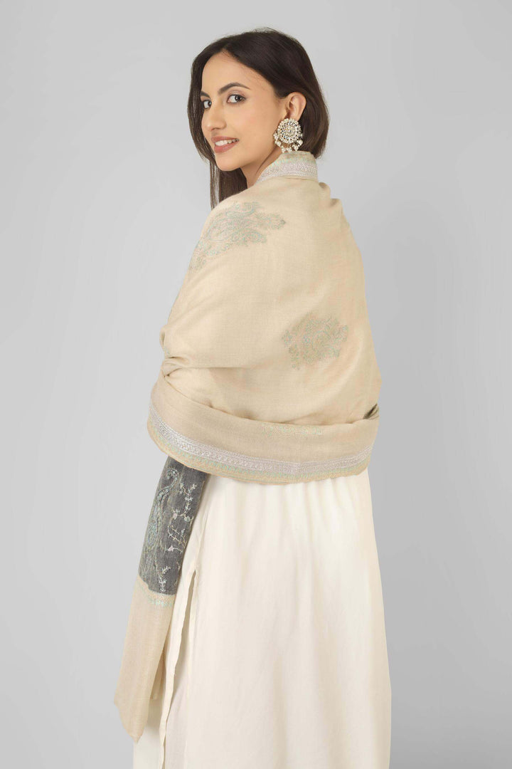 Cream Palledaar Kashmiri Pashmina Shawl
    
      | pashmina shawls online | authentic Kashmiri pashmina shawl online | pure pashmina shawl online | original GI certified pashmina shawl online | luxury men's pashmina shawl online from Kashmir | where to buy online pure pashmina in India
    
    | GI Tag Certified - Government-verified authentic Kashmiri Pashmina
    | G20 Official Partner - Selected by India for G20 Summit gifting
    | Handicraft Registered - Official recognition of traditional craftsmanship
    | Certificate of Authenticity - Every purchase includes GI certification