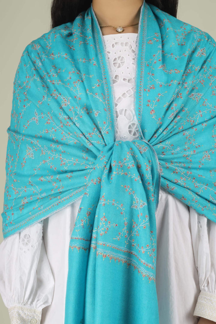 Pashmina Teal Blue Naziha Jaldaar Sozn Stole
    
      | pashmina shawls online | authentic Kashmiri pashmina shawl online | pure pashmina shawl online | original GI certified pashmina shawl online | luxury men's pashmina shawl online from Kashmir | where to buy online pure pashmina in India
    
    | GI Tag Certified - Government-verified authentic Kashmiri Pashmina
    | G20 Official Partner - Selected by India for G20 Summit gifting
    | Handicraft Registered - Official recognition of traditional craftsmanship
    | Certificate of Authenticity - Every purchase includes GI certification