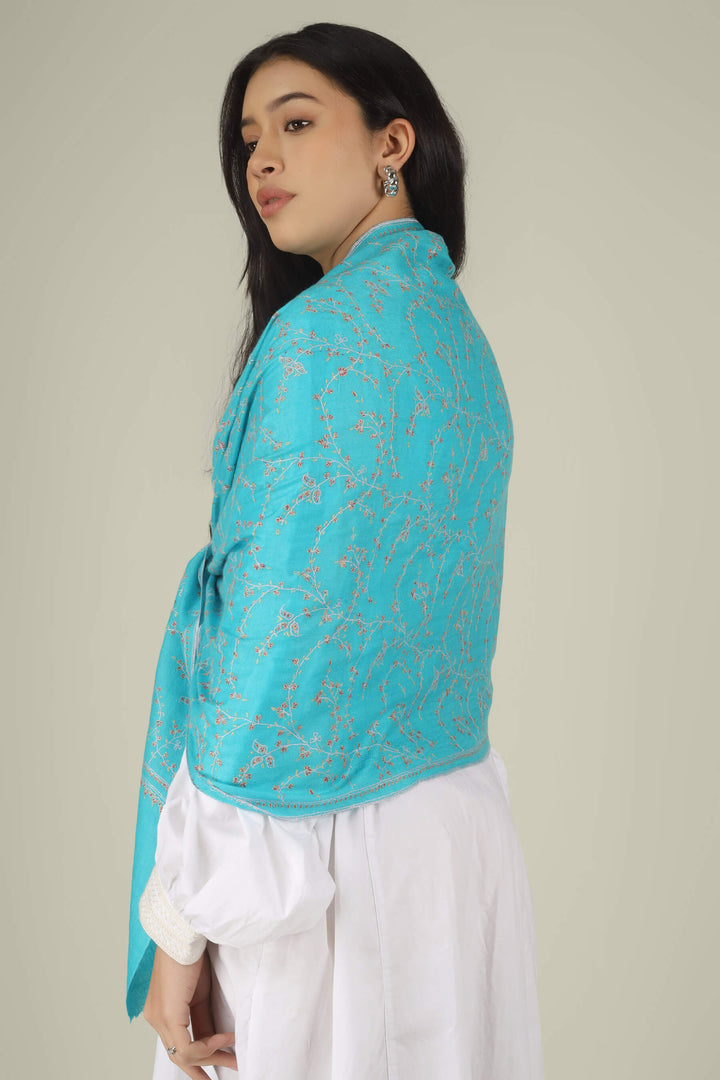 Pashmina Teal Blue Naziha Jaldaar Sozn Stole
    
      | pashmina shawls online | authentic Kashmiri pashmina shawl online | pure pashmina shawl online | original GI certified pashmina shawl online | luxury men's pashmina shawl online from Kashmir | where to buy online pure pashmina in India
    
    | GI Tag Certified - Government-verified authentic Kashmiri Pashmina
    | G20 Official Partner - Selected by India for G20 Summit gifting
    | Handicraft Registered - Official recognition of traditional craftsmanship
    | Certificate of Authenticity - Every purchase includes GI certification