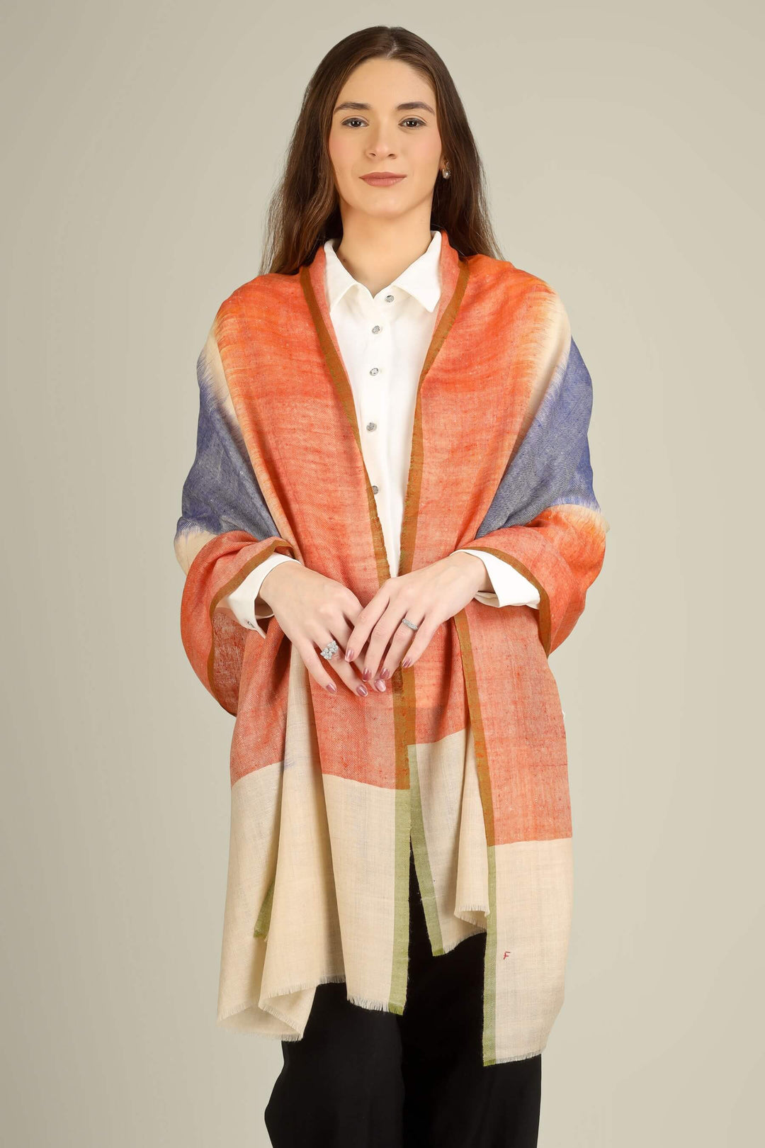 searching for pashmina shawls in United States, this Kashmiri pashmina stole is an effortless way to add true Kashmir shawl luxury to your wardrobe. Style it as a classic pashmina shawl 