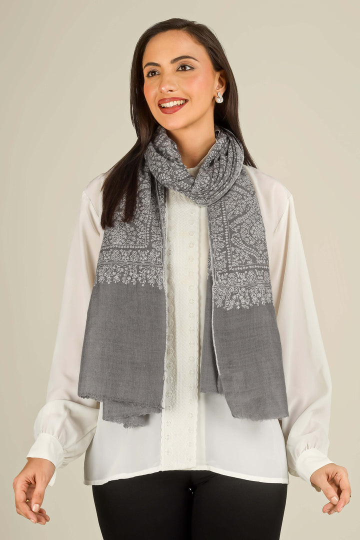 GI Grey Burcin Kashmiri Pure Pashmina Embroidered Stole
    
      | pashmina shawls online | authentic Kashmiri pashmina shawl online | pure pashmina shawl online | original GI certified pashmina shawl online | luxury men's pashmina shawl online from Kashmir | where to buy online pure pashmina in India
    
    | GI Tag Certified - Government-verified authentic Kashmiri Pashmina
    | G20 Official Partner - Selected by India for G20 Summit gifting
    | Handicraft Registered - Official recognition of traditional craftsmanship
    | Certificate of Authenticity - Every purchase includes GI certification