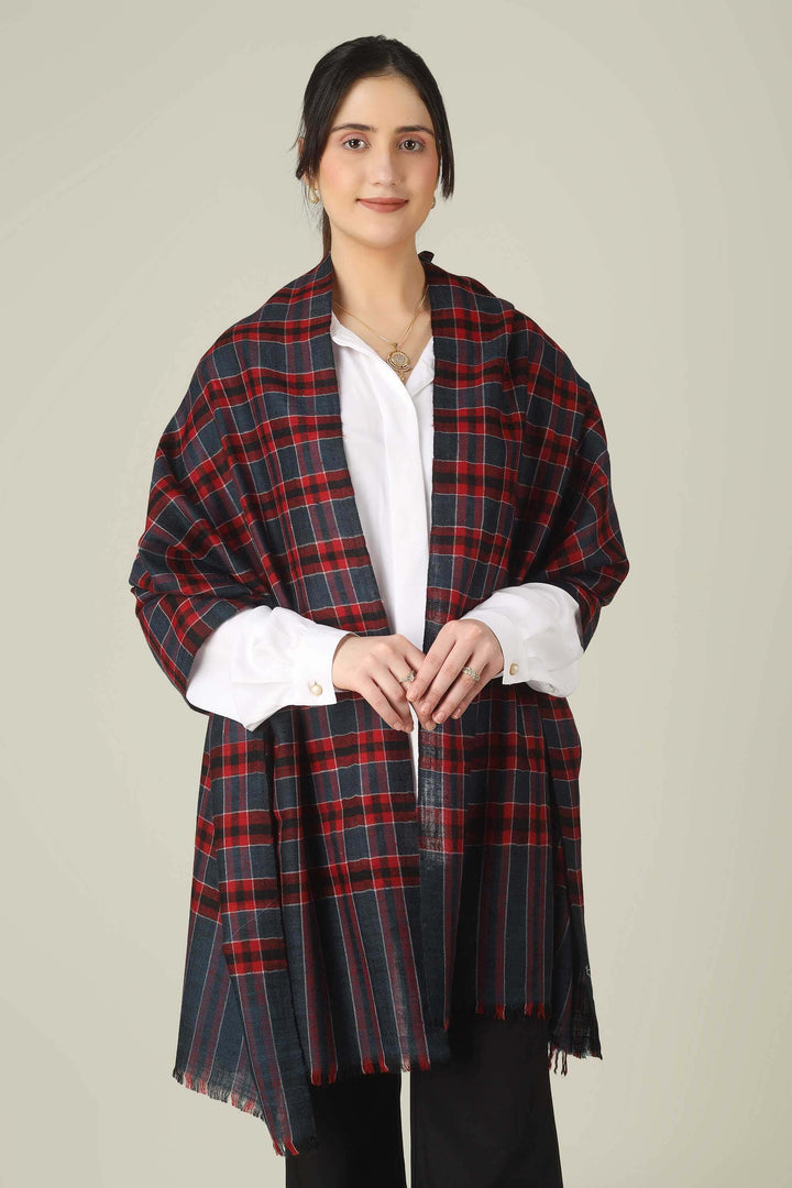 Red & Navy Check Ghazala Pure Pashmina Stole
    
      | pashmina shawls online | authentic Kashmiri pashmina shawl online | pure pashmina shawl online | original GI certified pashmina shawl online | luxury men's pashmina shawl online from Kashmir | where to buy online pure pashmina in India
    
    | GI Tag Certified - Government-verified authentic Kashmiri Pashmina
    | G20 Official Partner - Selected by India for G20 Summit gifting
    | Handicraft Registered - Official recognition of traditional craftsmanship
    | Certificate of Authenticity - Every purchase includes GI certification