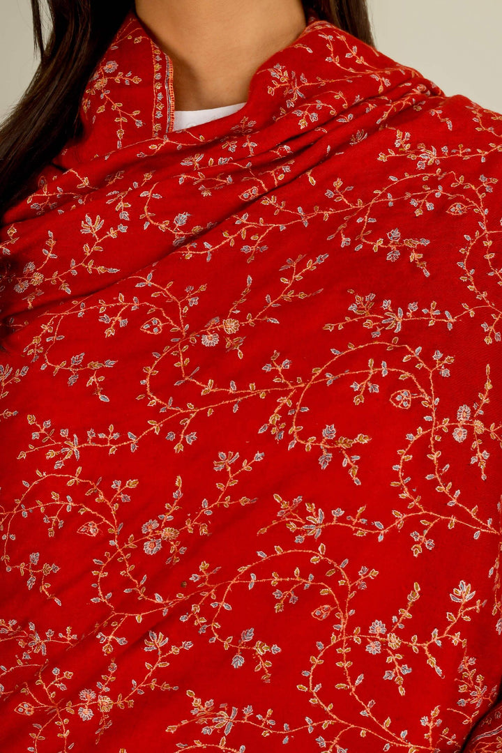 GI red Kashmiri pure pashmina embroidered stole by Kepra, worn over white dress, front product image
    
      | pashmina shawls online | authentic Kashmiri pashmina shawl online | pure pashmina shawl online | original GI certified pashmina shawl online | luxury men's pashmina shawl online from Kashmir | where to buy online pure pashmina in India
    
    | GI Tag Certified - Government-verified authentic Kashmiri Pashmina
    | G20 Official Partner - Selected by India for G20 Summit gifting
    | Handicraft Registered - Official recognition of traditional craftsmanship
    | Certificate of Authenticity - Every purchase includes GI certification