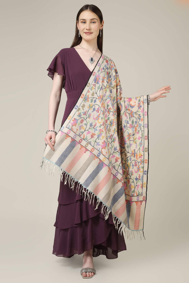 This original certified white kani pashmina from Kashmir showcases a fine handwoven base covered in vivid multicolor kani motifs, creating a luxurious statement that feels both artistic and authentic
    
      | pashmina shawls online | authentic Kashmiri pashmina shawl online | pure pashmina shawl online | original GI certified pashmina shawl online | luxury men's pashmina shawl online from Kashmir | where to buy online pure pashmina in India
    
    | GI Tag Certified - Government-verified authentic Kashmiri Pashmina
    | G20 Official Partner - Selected by India for G20 Summit gifting
    | Handicraft Registered - Official recognition of traditional craftsmanship
    | Certificate of Authenticity - Every purchase includes GI certification