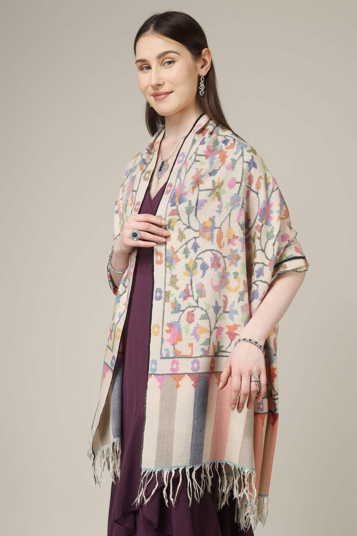This original certified white kani pashmina from Kashmir showcases a fine handwoven base covered in vivid multicolor kani motifs, creating a luxurious statement that feels both artistic and authentic
    
      | pashmina shawls online | authentic Kashmiri pashmina shawl online | pure pashmina shawl online | original GI certified pashmina shawl online | luxury men's pashmina shawl online from Kashmir | where to buy online pure pashmina in India
    
    | GI Tag Certified - Government-verified authentic Kashmiri Pashmina
    | G20 Official Partner - Selected by India for G20 Summit gifting
    | Handicraft Registered - Official recognition of traditional craftsmanship
    | Certificate of Authenticity - Every purchase includes GI certification