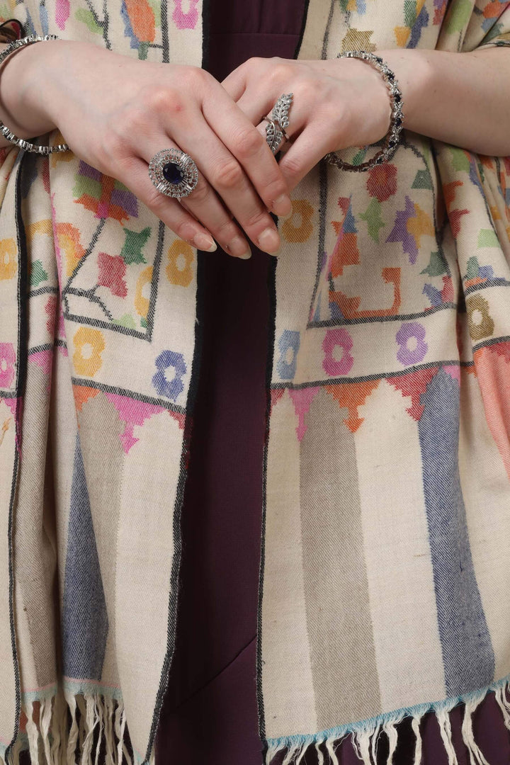 This original certified white kani pashmina from Kashmir showcases a fine handwoven base covered in vivid multicolor kani motifs, creating a luxurious statement that feels both artistic and authentic
    
      | pashmina shawls online | authentic Kashmiri pashmina shawl online | pure pashmina shawl online | original GI certified pashmina shawl online | luxury men's pashmina shawl online from Kashmir | where to buy online pure pashmina in India
    
    | GI Tag Certified - Government-verified authentic Kashmiri Pashmina
    | G20 Official Partner - Selected by India for G20 Summit gifting
    | Handicraft Registered - Official recognition of traditional craftsmanship
    | Certificate of Authenticity - Every purchase includes GI certification